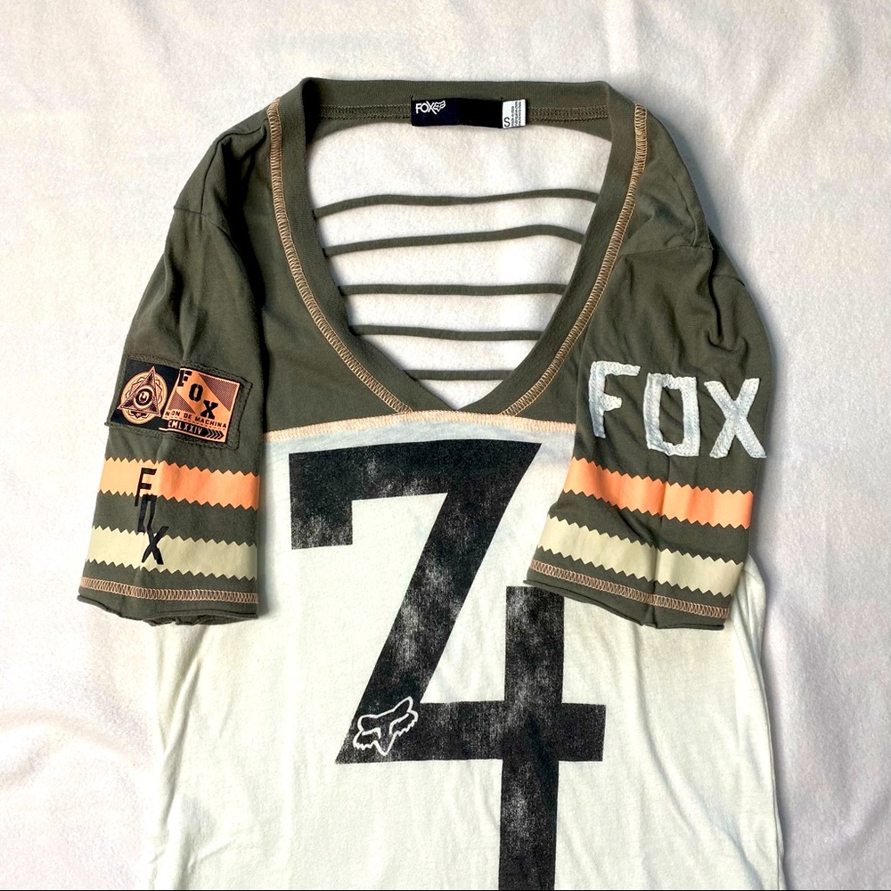 Fox Racing Short Sleeve Shirt Cutout Backless Design SZ Small